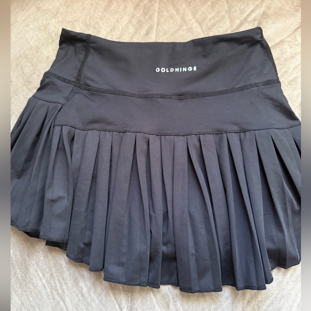 Goldhinge Black Mini Skirt